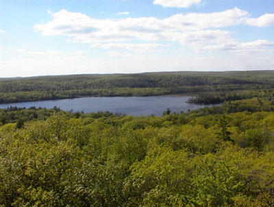 Northward view from the Bearfort Mountain Fire Tower in West Milford, New Jersey.