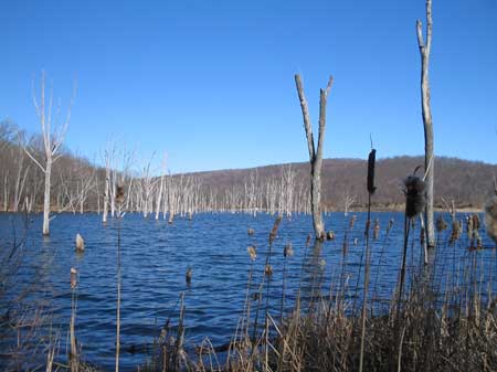 Long Pond near the Long Pond Ironworks National Historic Area in Hewitt, New Jersey