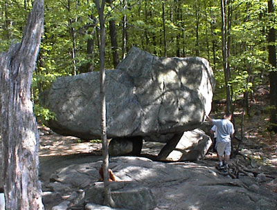 Tripod Rock in Pyramid Mountain Natural Historic Area, Boonton, New Jersey