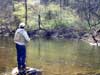 Trout fishing along the Pequannock River in Bloomingdale, New Jersey