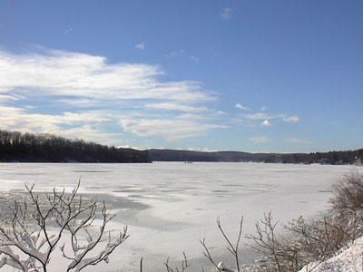 Greenwood Lake aerial view - c. Don Webb