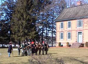 Military drills at Dey Mansion in Wayne, New Jersey